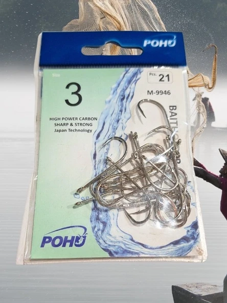 Pohu M-9946  3 Numara 21'li Paket Olta Iğnesi ürün görseli 1