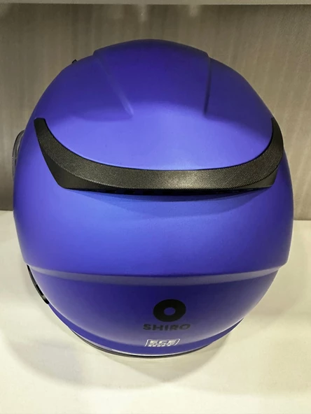 KASK SHIRO SH-508 MAT MAVİ ÇENE AÇILIR - Resim 5