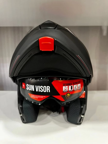KASK MT GENESİS SV A1 ÇENE AÇILIR MAT SİYAH - Resim 3