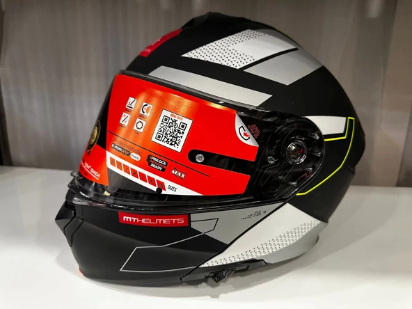 KASK MT GENESİS SV TALO B2 ÇENE AÇILIR MAT SİYAH/SARI ürün görseli 1