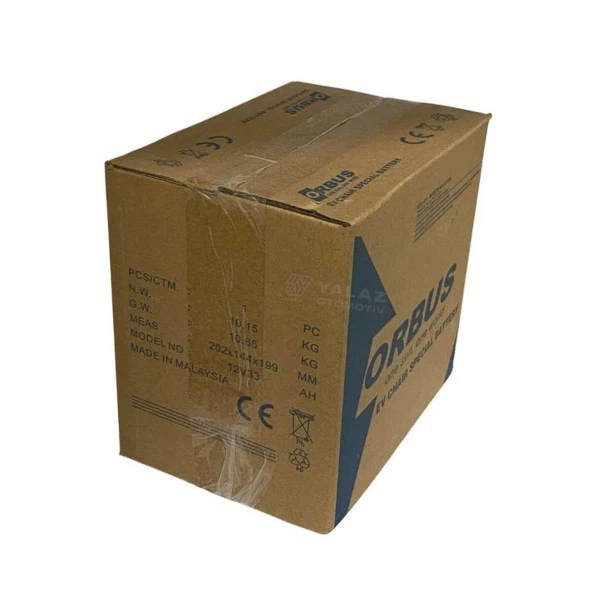 Orbus 12V 33 Ah Engelli Araç Aküsü Jel (195-130-155) (11 Kg) Tse'Li ürün görseli 1