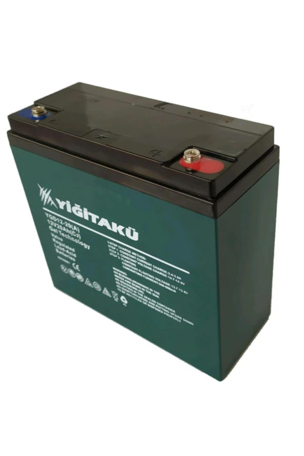 Yiğit 12V 20Ah-Amper Ah Akü, 6Dzm20 Jel 12V 22Ah- 24 Ah ürün görseli 1