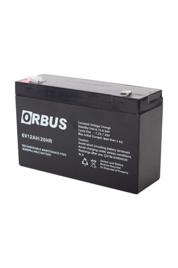 Orbus Pilsan Akülü Oyuncak Araç Araba Için Uyumlu - Akü 6V 12Ah - 6 Volt 12 Amper Kuru Tip Akü Pil ürün görseli 1
