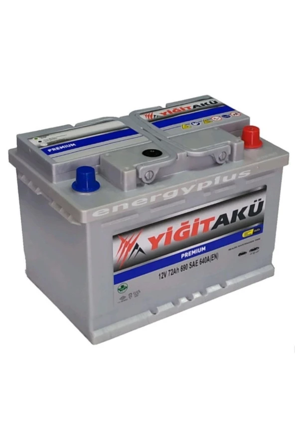 Yiğit 12 V 72 Ah 75 Ah Amper Ebatında Akü ürün görseli 1