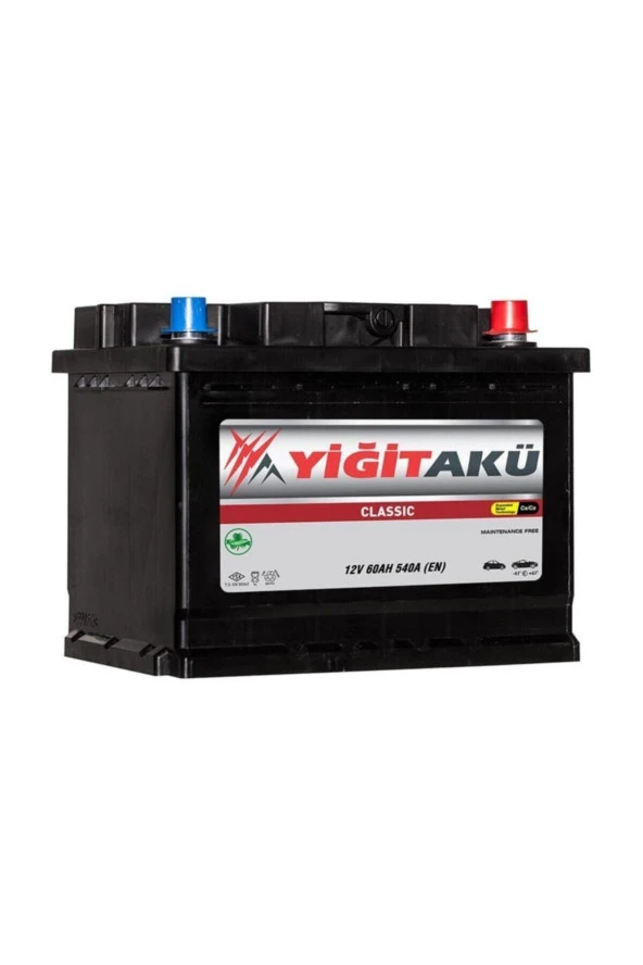 Yiğit 12V 60 Ah Amper Akü - Resim 2