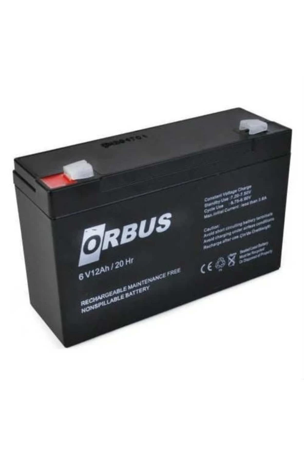 Orbus Pilsan Akülü Oyuncak Araç Araba Için Uyumlu - Akü 6V 12Ah - 6 Volt 12 Amper Kuru Tip Akü Pil - Resim 3