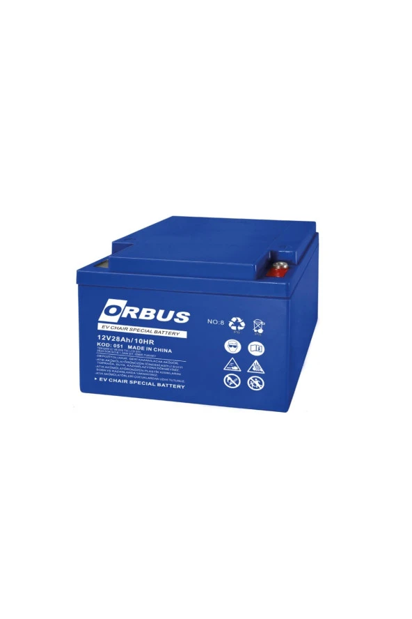 Orbus 12V28Ah Engelli Sandalye Aküsü ürün görseli 1