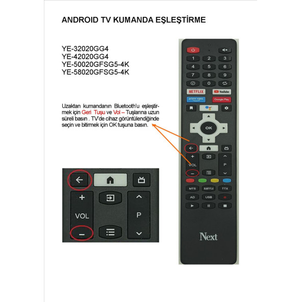 Next Android Tv Ses Kumutlu Kumanda - Resim 2