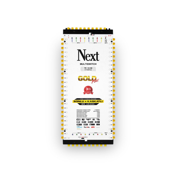 Next YE-10/48 Hybrid Uydu Santral Sonlu Kaskatlı Multiswitch - Resim 3