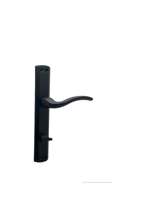 Trim Mat Siyah Lüx Aynalı Wc Banyo Kapı Kolu Sağ Basar 2 Takım ürün görseli 1