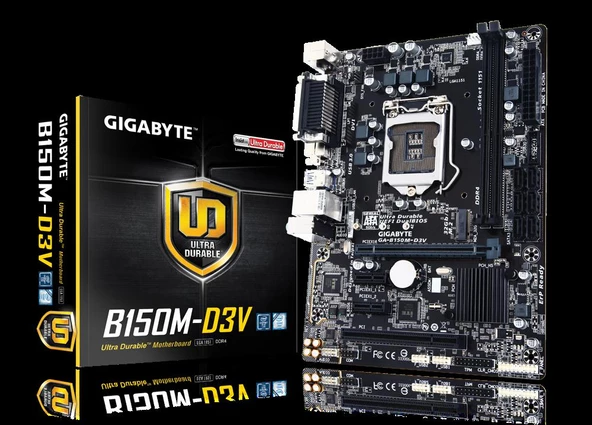 GIGABYTE B150M-D3V-DDR3 1866MHz M2 Anakart ürün görseli 1