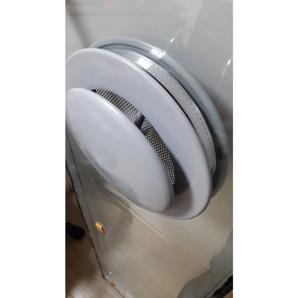 Temmenfez Isıcam Çift Cam Doğal Gaz Menfezi Açılır Kapanır Soğuk,Ses,Rüzgar Girmez RENK GRİ .Alüminyum Özel Sıvama Delik Çapı 160 mm ürün görseli 1