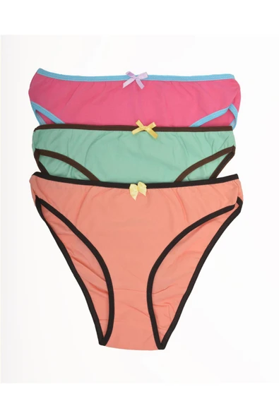 Palena DON20202 - Kadın Pamuklu Puantiyeli Bikini Külot 3'lü Set ürün görseli 1