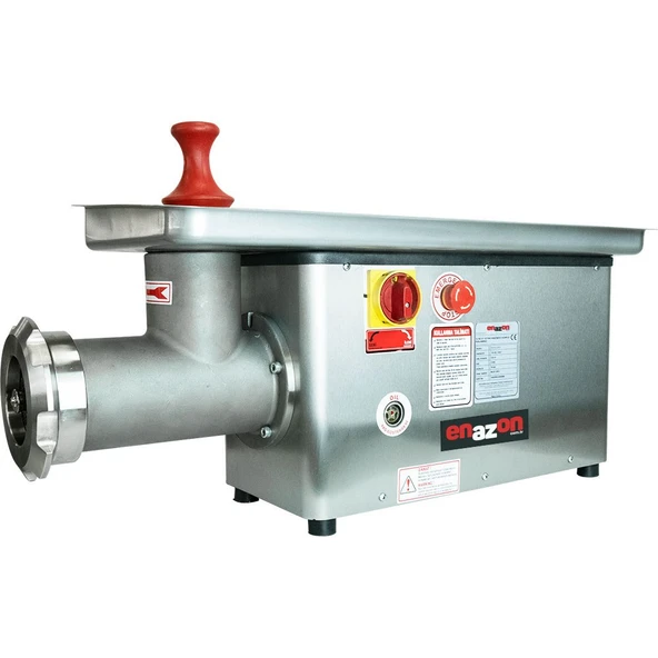Enazon 22 No Et Kıyma Makinesi 1,5 Kw 2,0 Hp  Yedek Ayna Bıçak Sucuk ürün görseli 1