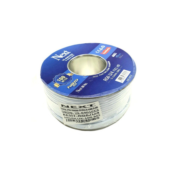 Next YE 6401 AL RG6U4 Anten Kablosu 100 Metre ürün görseli 1
