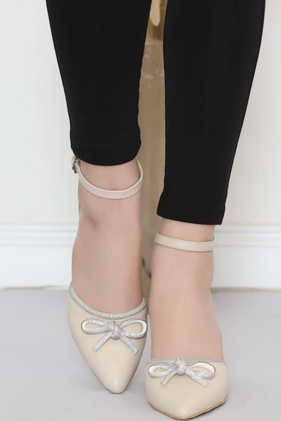 Moda Ayakkabı 01118 Ayışığı 7Cm Topuklu Kadın Ayakkabı ürün görseli 1