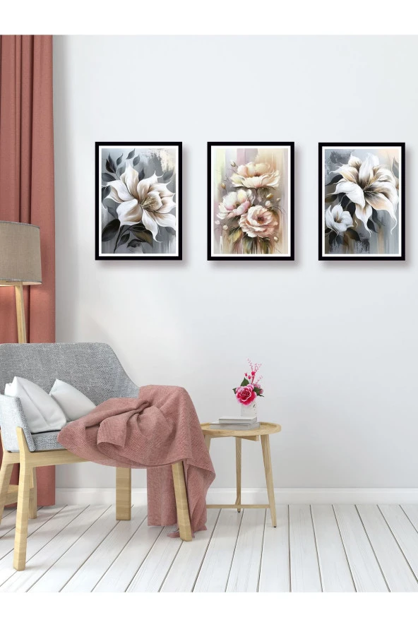 YALOVA SHOP Dekoratif Yağlıboya 3 lü Tablo Seti 20 x 30 cm ürün görseli 1