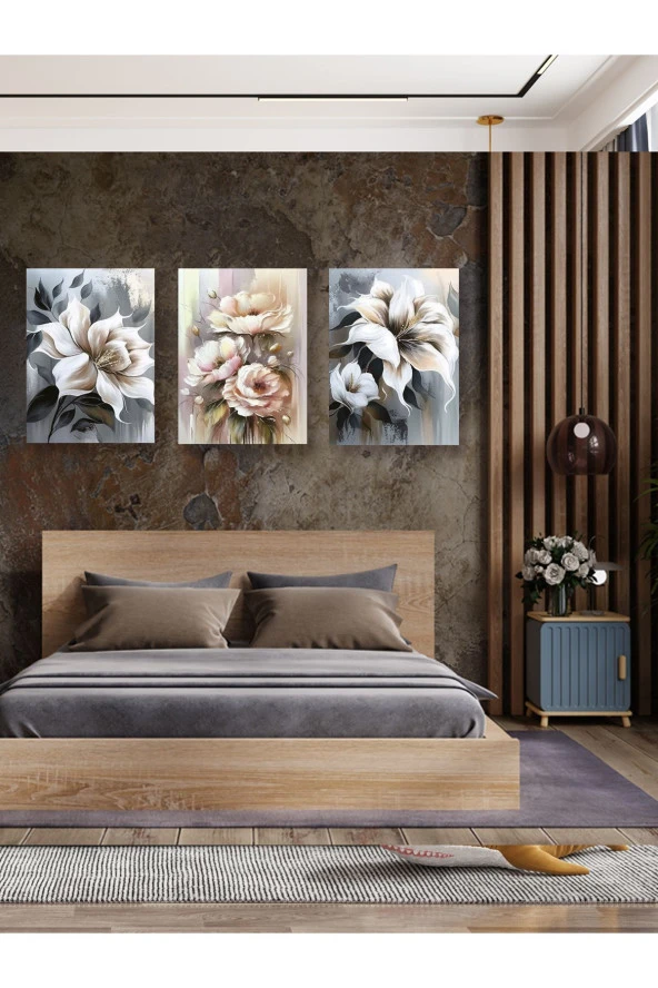 YALOVA SHOP Dekoratif Yağlıboya 3 lü Tablo Seti 20 x 30 cm ürün görseli 1