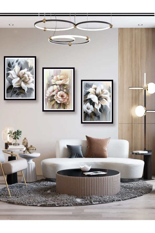 YALOVA SHOP Dekoratif Yağlıboya 3 lü Tablo Seti 30 x 40 cm ürün görseli 1
