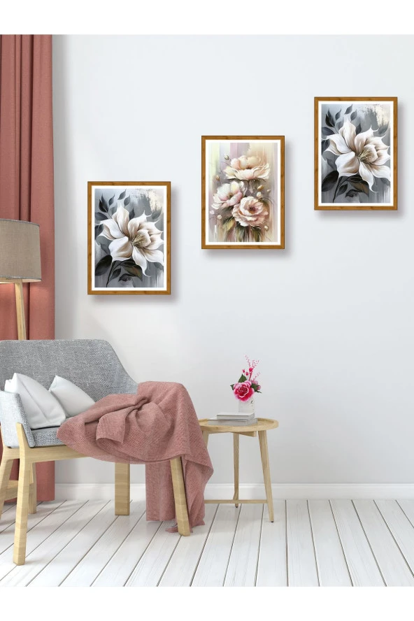 YALOVA SHOP Dekoratif Yağlıboya 3 lü Tablo Seti 20 x 30 cm ürün görseli 1