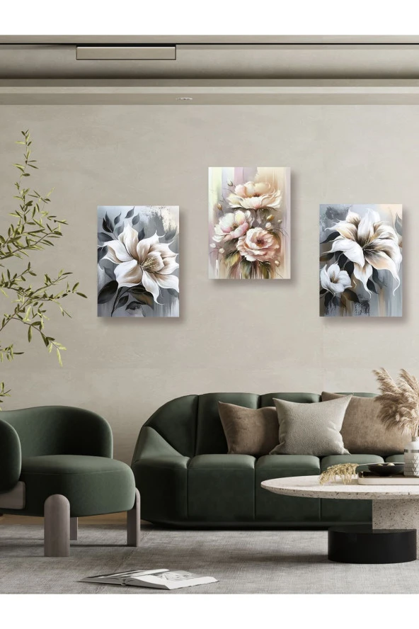 YALOVA SHOP Dekoratif Yağlıboya 3 lü Tablo Seti 40 x 60 cm ürün görseli 1