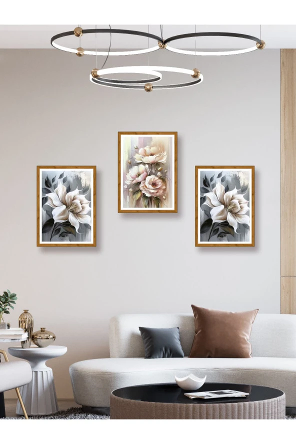 YALOVA SHOP Dekoratif Yağlıboya 3 lü Tablo Seti 30 x 40 cm ürün görseli 1