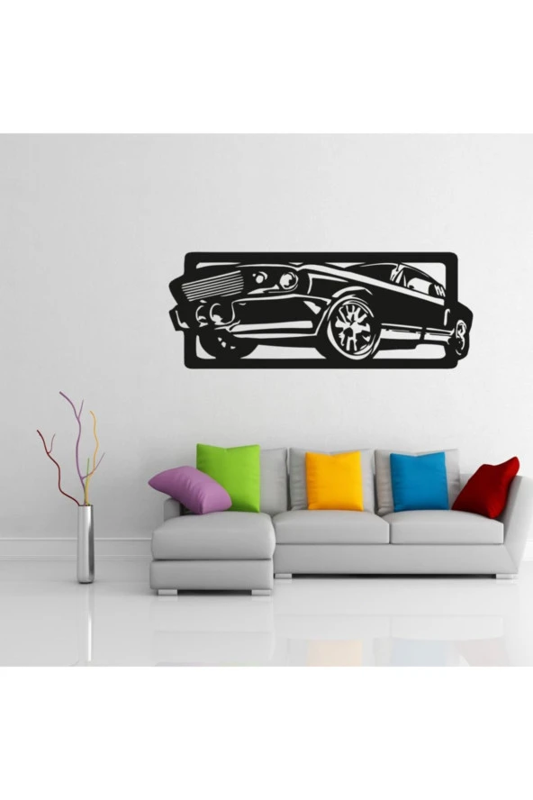 GİZEM SHOP Siyah Mustang Duvar Dekor ürün görseli 1