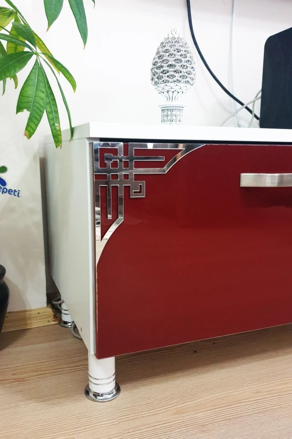GİZEM SHOP Dekoratif Kapak Köşe Dekoru Ayna Pleksi Köşe Dekoru ürün görseli 1