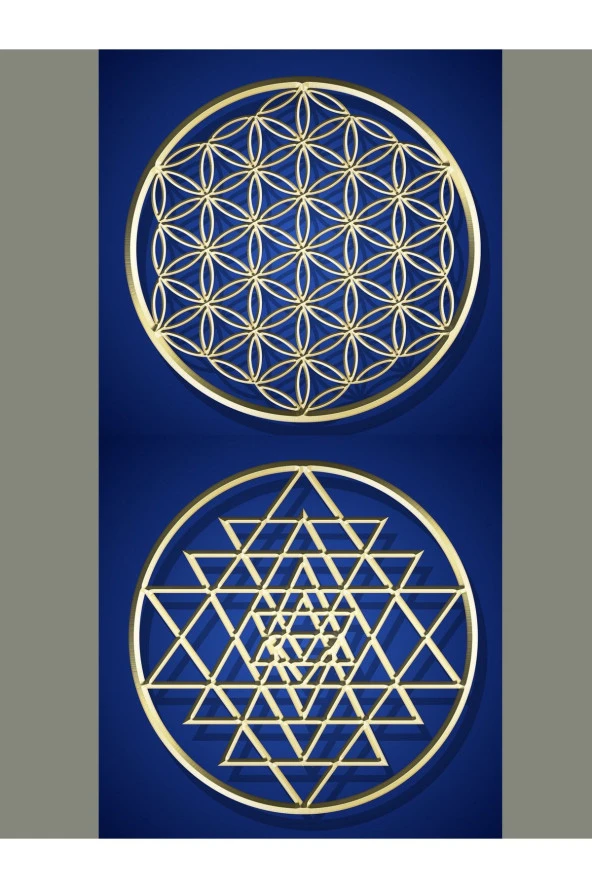 GİZEM SHOP Kutsal Geometrik Şekiller Yaşam Çiçeği Sriyantra Set Torus Hediyemizdir ürün görseli 1