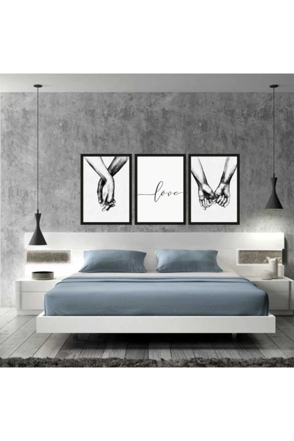 GİZEM SHOP Modern Sanatsal Love Çerçeveli Duvar Dekorasyon Tablo ürün görseli 1