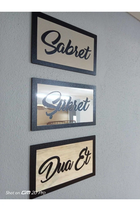 Odun Marketi Sabret Şükret Dua Et - Gümüş Dişi ürün görseli 1