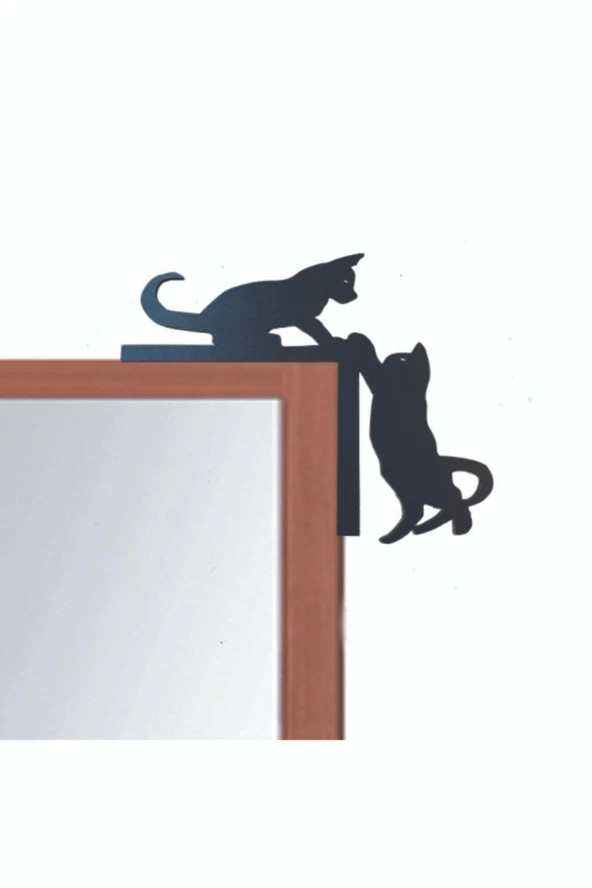 GİZEM SHOP Dekoratif Kedi Tasarımlı Kapı ve Ayna Köşe Süsü ürün görseli 1