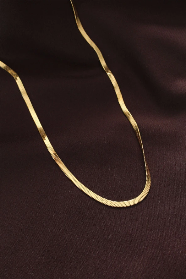 Altın Sarı Gold Renk 60 cm. Kadın Zincir Kolye ürün görseli 1