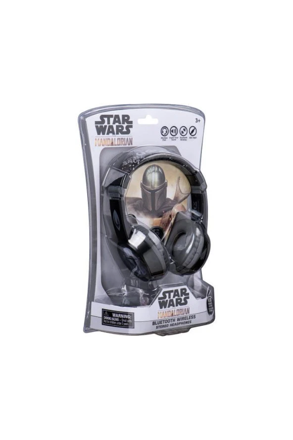 Star Wars Mandalorian Bluetooth Kulaklık Mikrofonlu Kablosuz Çocuk Kulaklığı Lisanslı SW-9938-MN ürün görseli 1