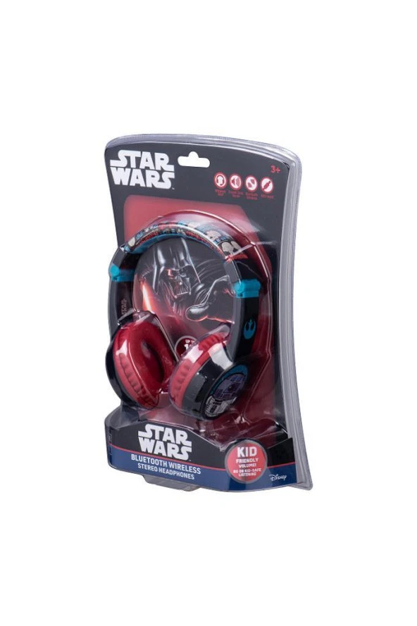 Star Wars Darth Vader R2-D2 Artoo-Deetoo Droid Bluetooth Kulaklık Mikrofonlu Kablosuz Çocuk Kulaklığı Lisanslı SW-9938-DS ürün görseli 1