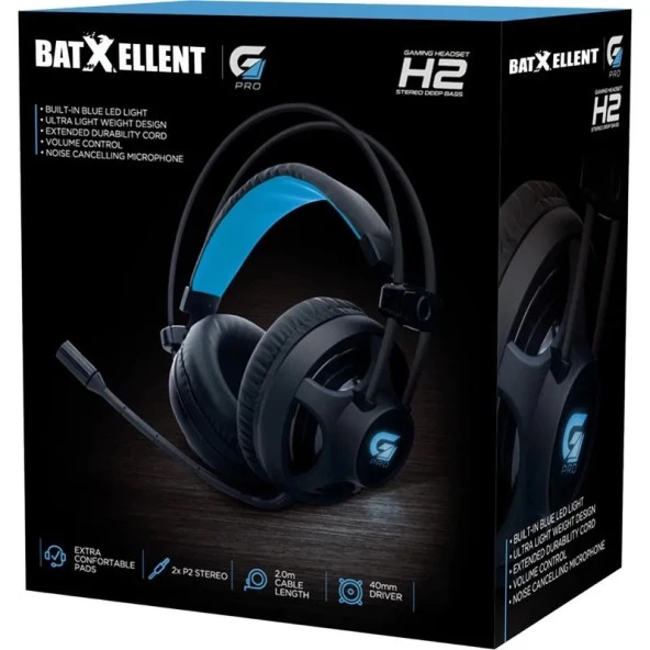 BATXELLENT PRO H2 Mikrofonlu RGB Oyuncu Kulaklığı ürün görseli 1