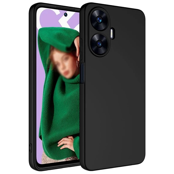 Realme C55 Uyumlu Kılıf İç Yüzeyi Kadife Lansman Kapak ürün görseli 1
