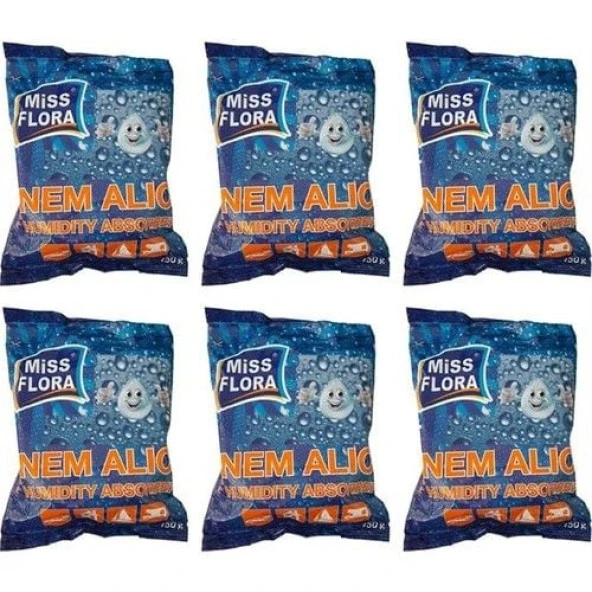Miss Flora 6'lı Ekonomik Yedek Paket (6 adet 450 gr Nem Alıcı Yedek) ürün görseli 1