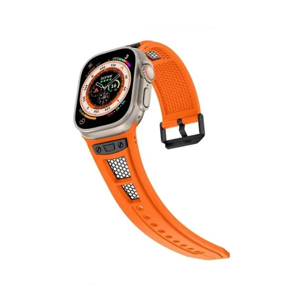 Gpack Apple Watch Ultra Kordon Hava Boşluklu Soft Silikon - Resim 5