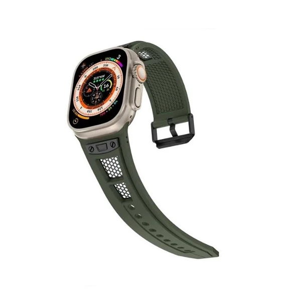 Gpack Apple Watch Ultra Kordon Hava Boşluklu Soft Silikon - Resim 4