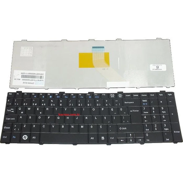 CP603850-01, MP-09R73SU-D85W Notebook Klavyesi - Siyah - TR - Resim 3