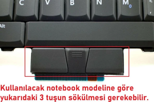 Dell Latitude  E6400 E6410 E6500 E6510 M2400 M4500 PP27L E6510 M4400 E5400 Klavye Siyah TR 0FXH91, V082025BK ürün görseli 1