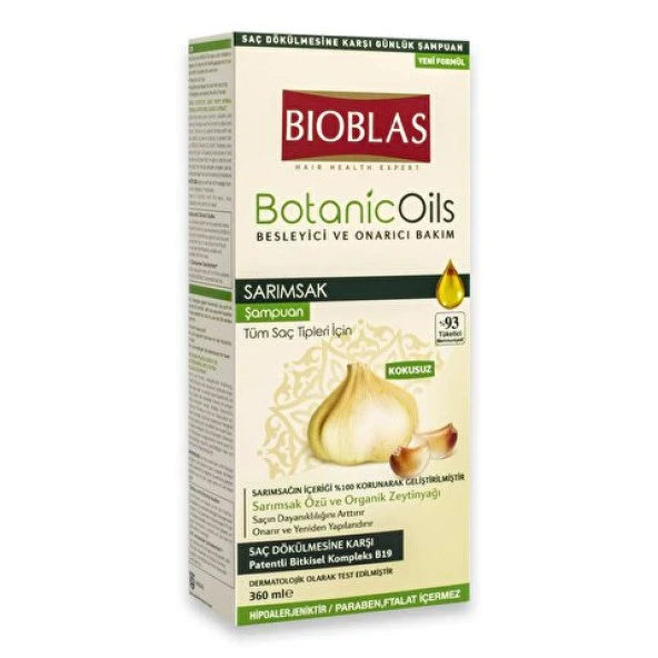 Bioblas Botanic Oils Sarımsaklı Saç Dökülmesine Karşı Şampuan 360 ml ürün görseli 1