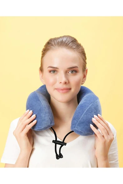 Viscofoam Comfy Ortopedik Seyahat Yastığı Visco Boyun Destekli Seyahat Yastığı - Mavi | Ergo Travel ürün görseli 1