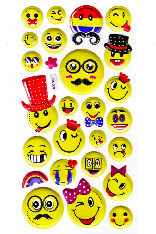 Sticker Kabartmalı Stiker Defter, Planlayıcı Etiket (limlra-009)-17x9cm- Komik Emojiler ürün görseli 1