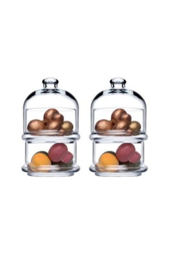96985 2'li Villa Patisserie Kapaklı Servis Kasesi (167CC_90CC) ürün görseli 1