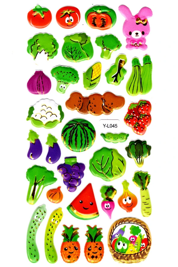 Sticker Kabartmalı Stiker Defter, Planlayıcı Etiket (limyl-045)-17x9cm- Tavşan ve Sebzeler ürün görseli 1