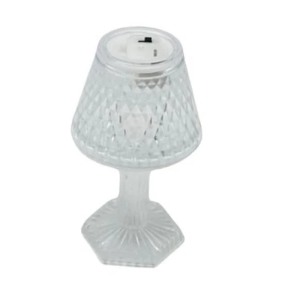 T.Concept Dekoratif Şeffaf Pilli Mini Abajur 12 cm ürün görseli 1