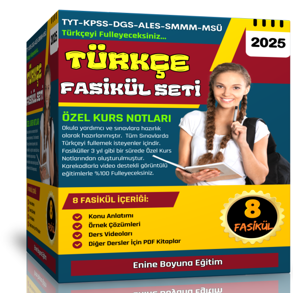 Tüm Sınavlar İçin TÜRKÇE Fasikül Seti (8 Süper Fasikül) ürün görseli 1