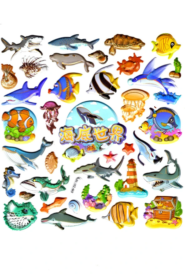 Sticker Kabartmalı Stiker Defter, Planlayıcı Etiket (Syd231-10)-20x18cm- Balık ürün görseli 1